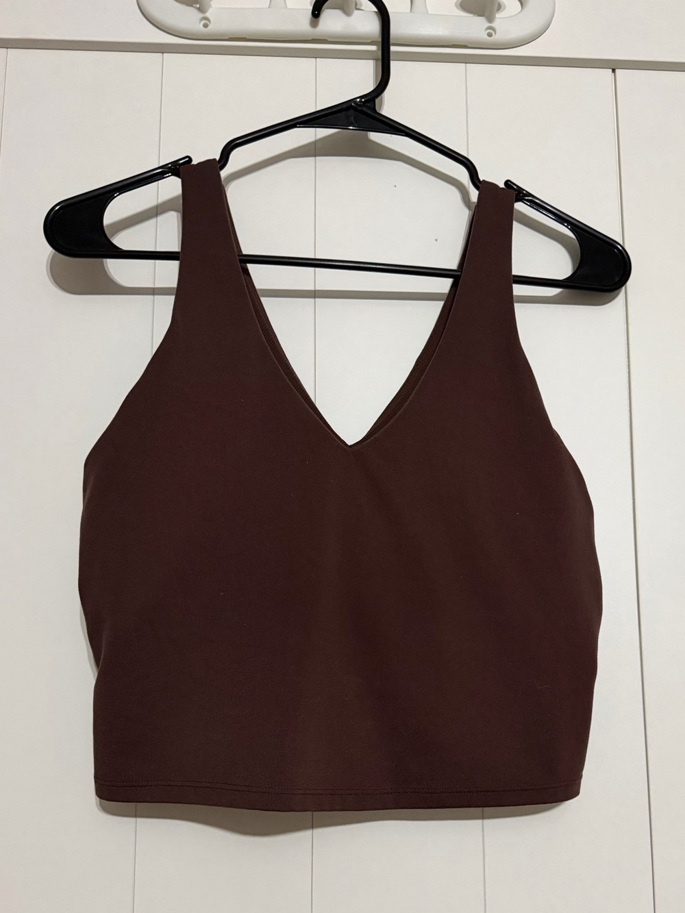 all in motion Brown V-Neck Crop Tank Top